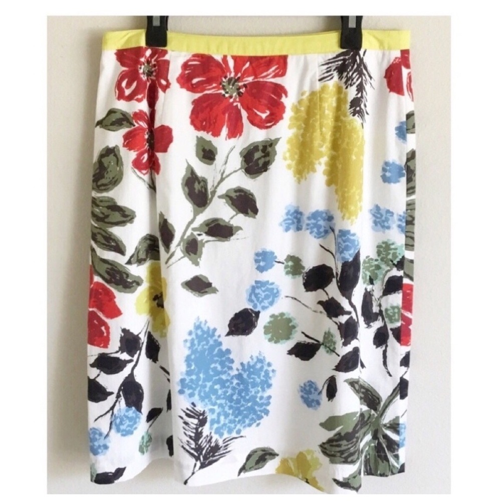 Boden Floral Midi Skirt